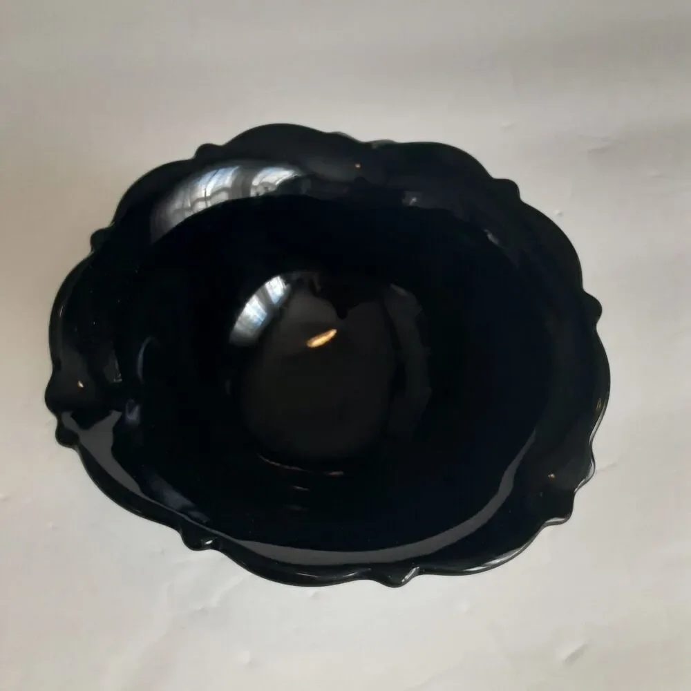 Vintage 3 footed Slag Glass Bowl On trend Timeless